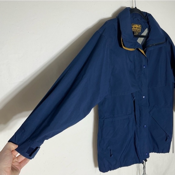 Vintage Eddie Bauer Navy Blue Utility Style Light Jacket W Goretex Lamination L - Picture 5 of 14